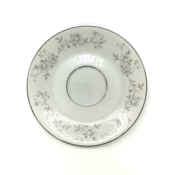 Vintage Platinum Rose Fine China Saucer Made in Japan - Picture 1 of 3